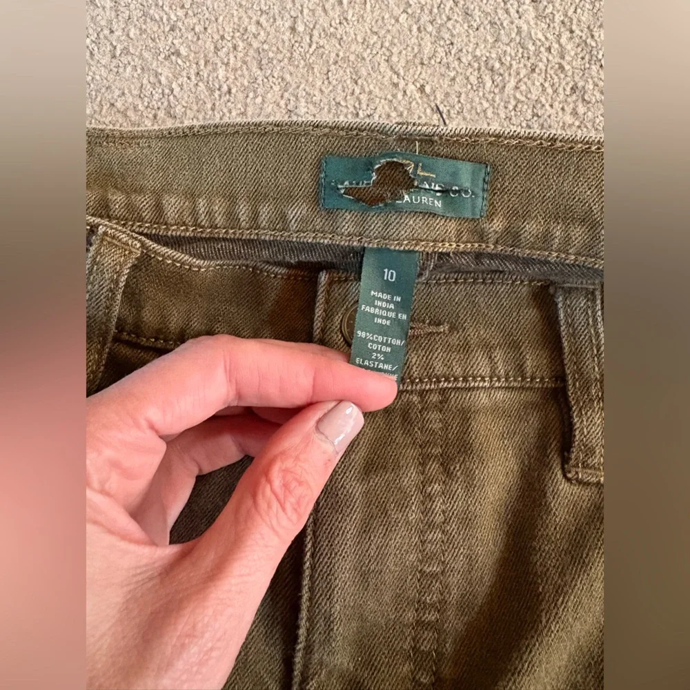 Women’s Ralph Lauren Olive Jeans size 10 classic straight pants - Picture 5 of 5